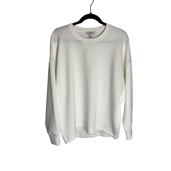 SPANX AirEssentials Crewneck Sweatshirt Powder-sz Large - Picture 4 of 12